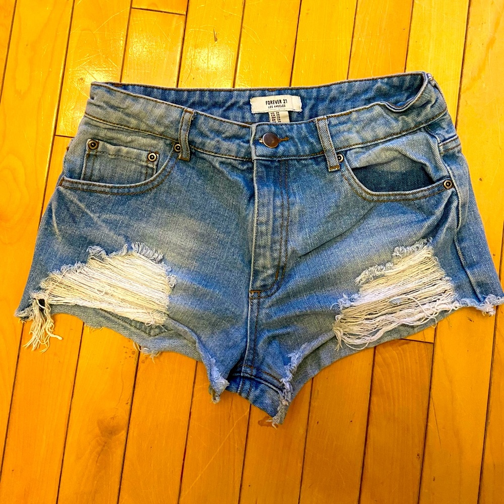 Forever 21 cutoff jean shorts Size 26 - Picture 1 of 1